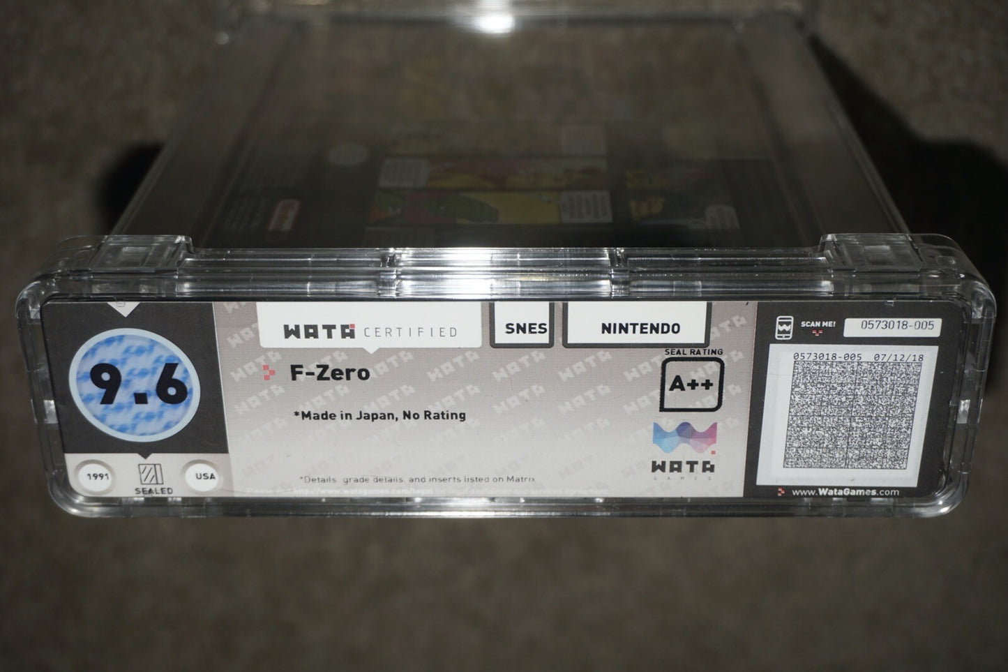 F Zero Super Nintendo SNES WATA 9.6 A++ NEW Sealed Original Upside Down Recycle