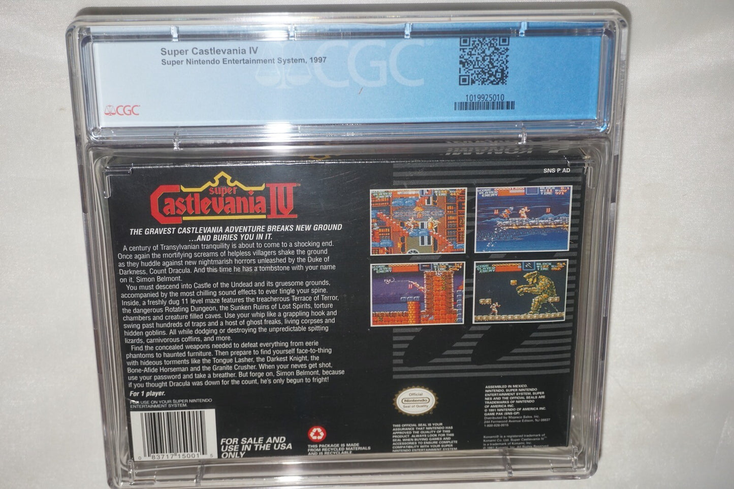 Super Castlevania IV 4 (Super Nintendo SNES) CGC 9.6 A NEW Sealed