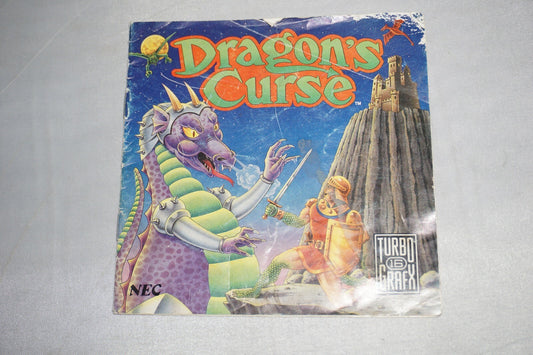 Dragon's Curse (Turbo Grafx 16 Turbografx tg16) Manual ONLY NO GAME