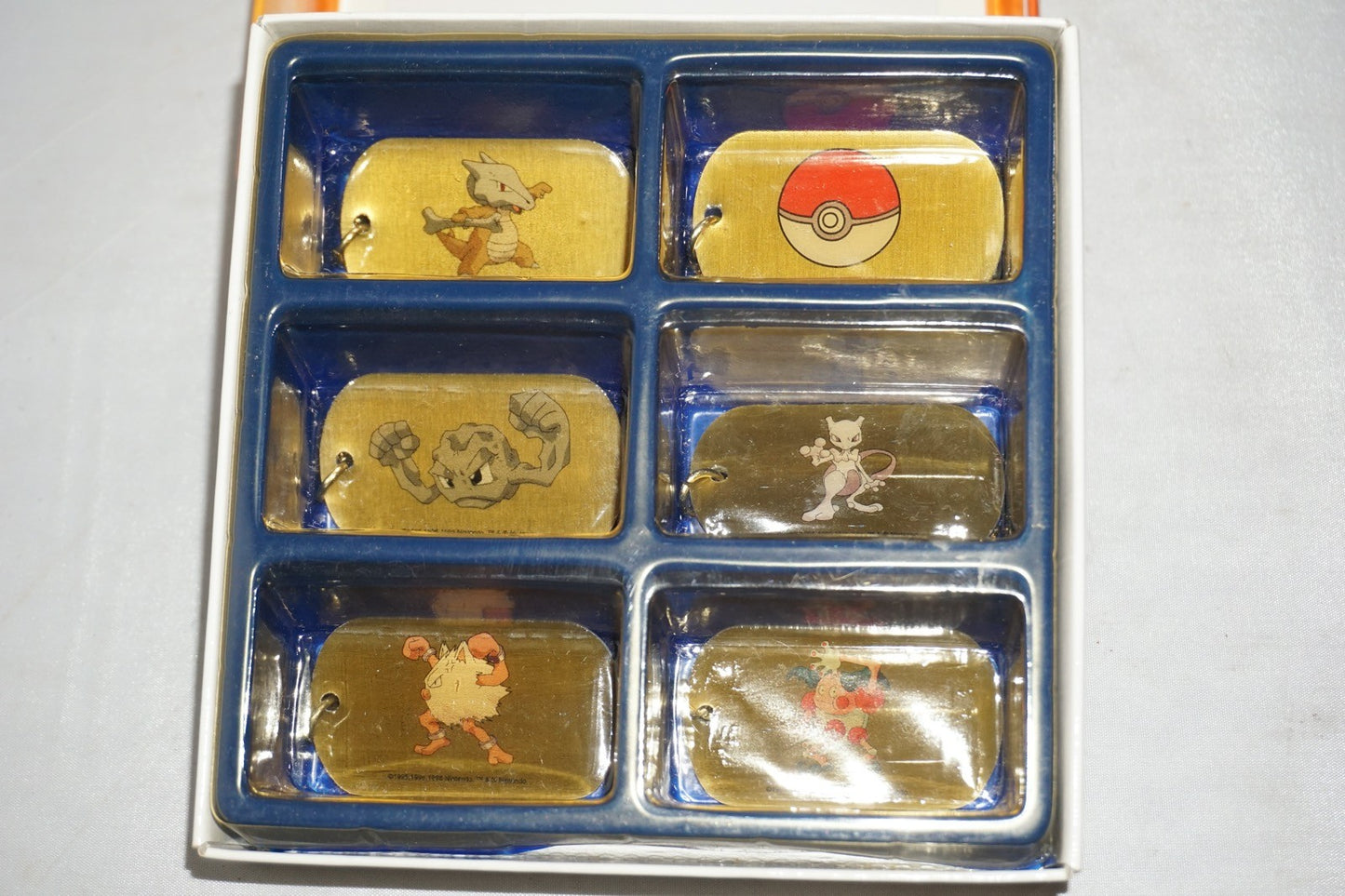 Vintage 1999 Pokémon Dog Tags 6 Lot Set Sears Exclusive w/ Box