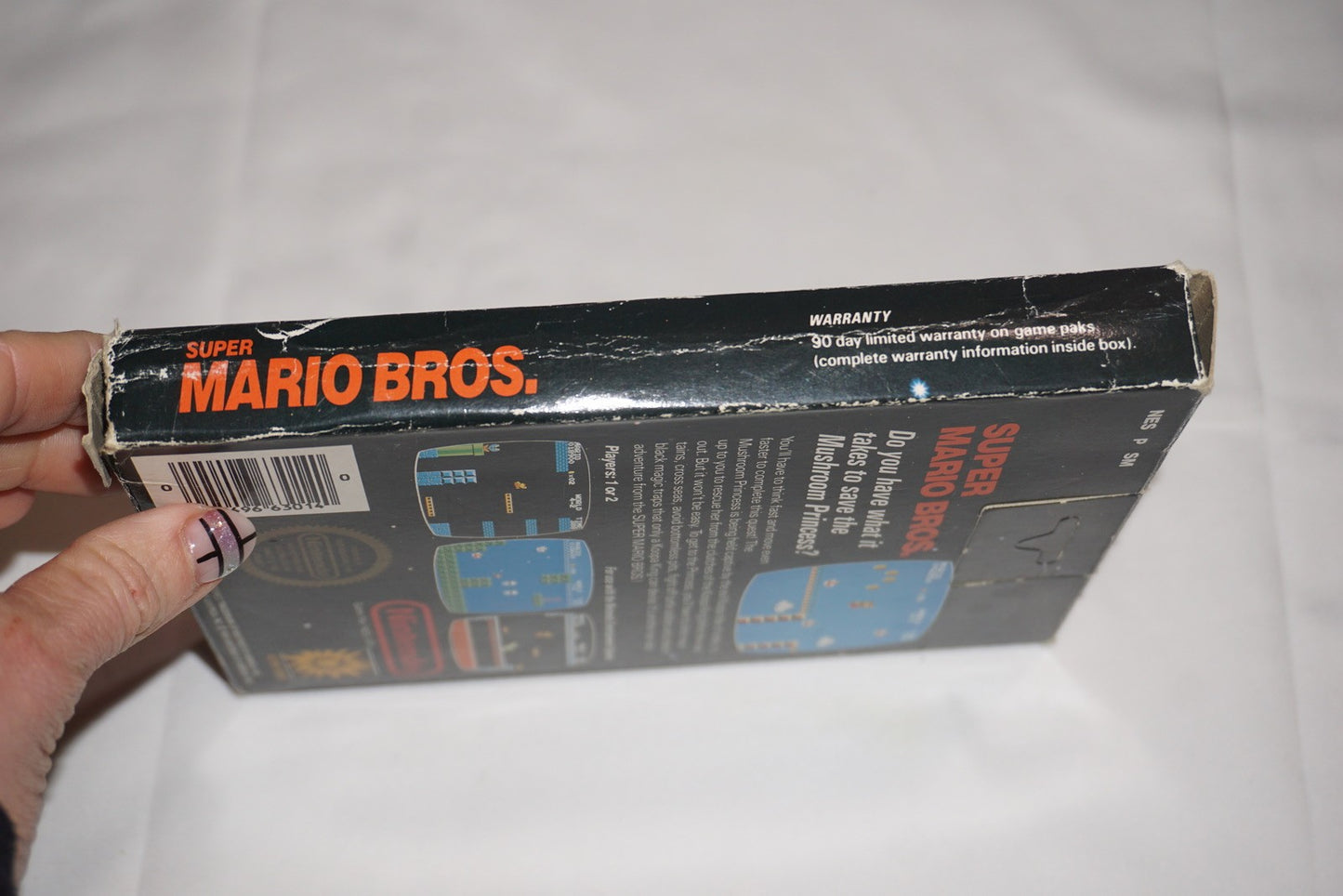 Super Mario Bros 5 Screw Hangtab (Nintendo NES) Complete in Box CIB