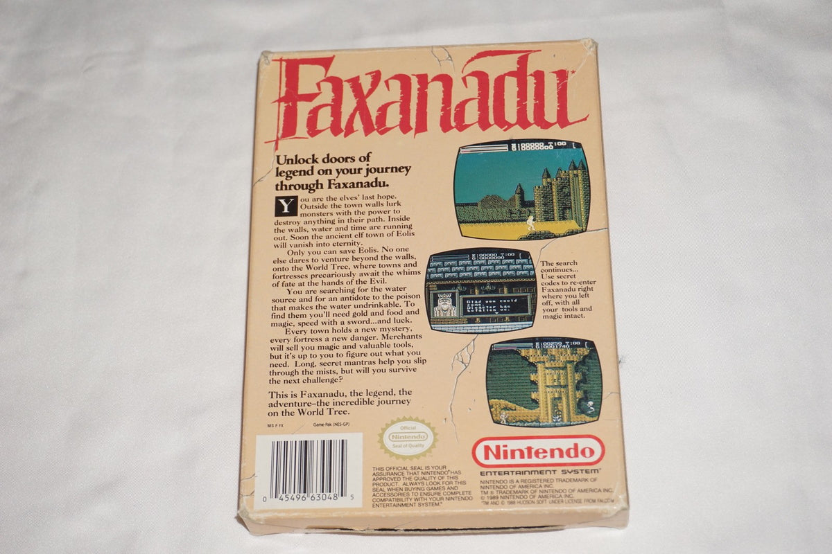 Faxanadu (Nintendo NES) Complete in Box CIB