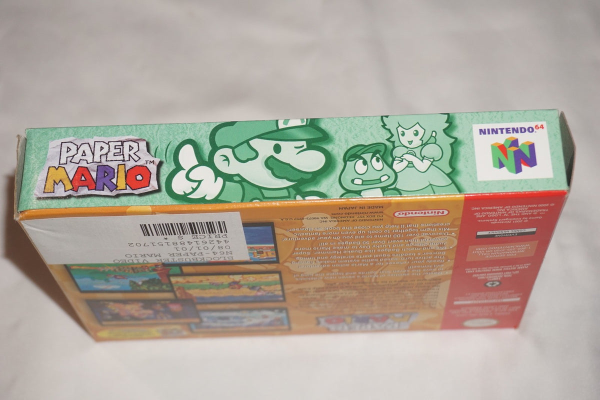 Paper Mario (Nintendo 64 N64) Complete in Box CIB Authentic