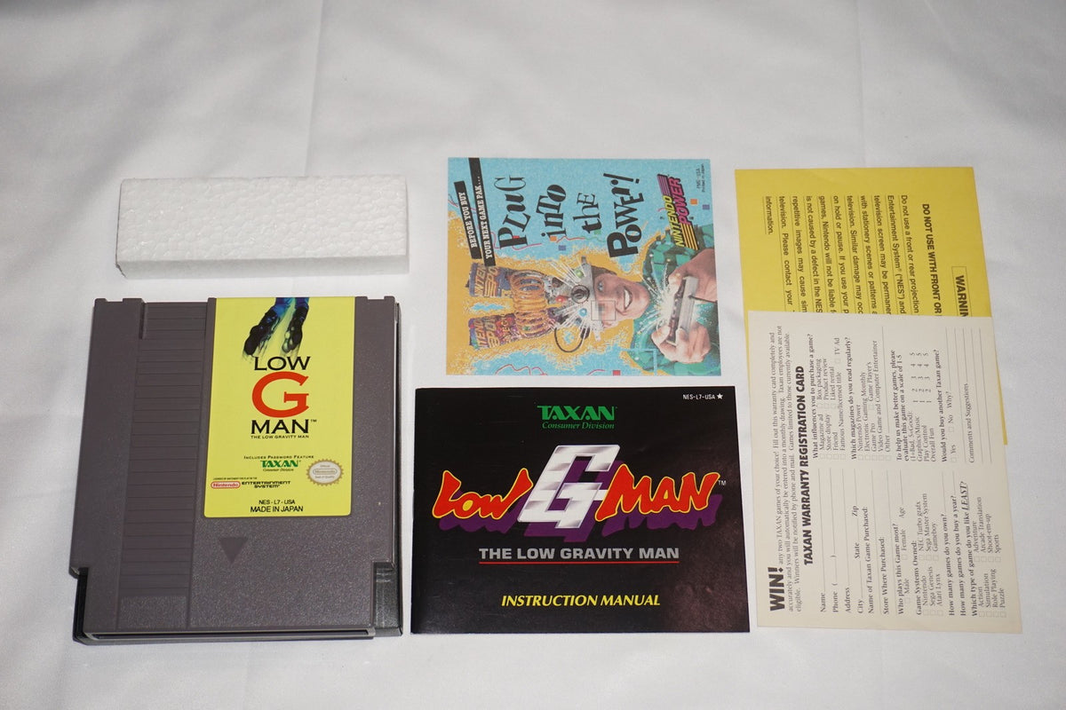 Low G Man (Nintendo NES) Complete in Box w/ Reg Card CIB