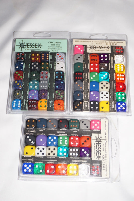 Chessex Chx 29992 & 29961 x2 Dice Set Lot of 3 NEW Speckled