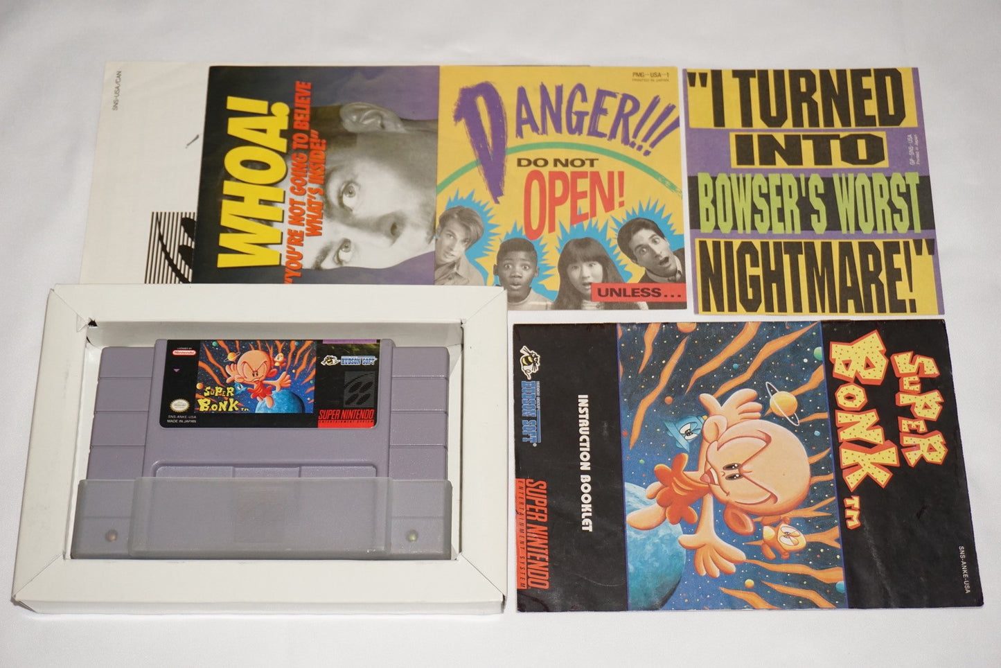 Super Bonk (Super Nintendo SNES) Complete in Box CIB
