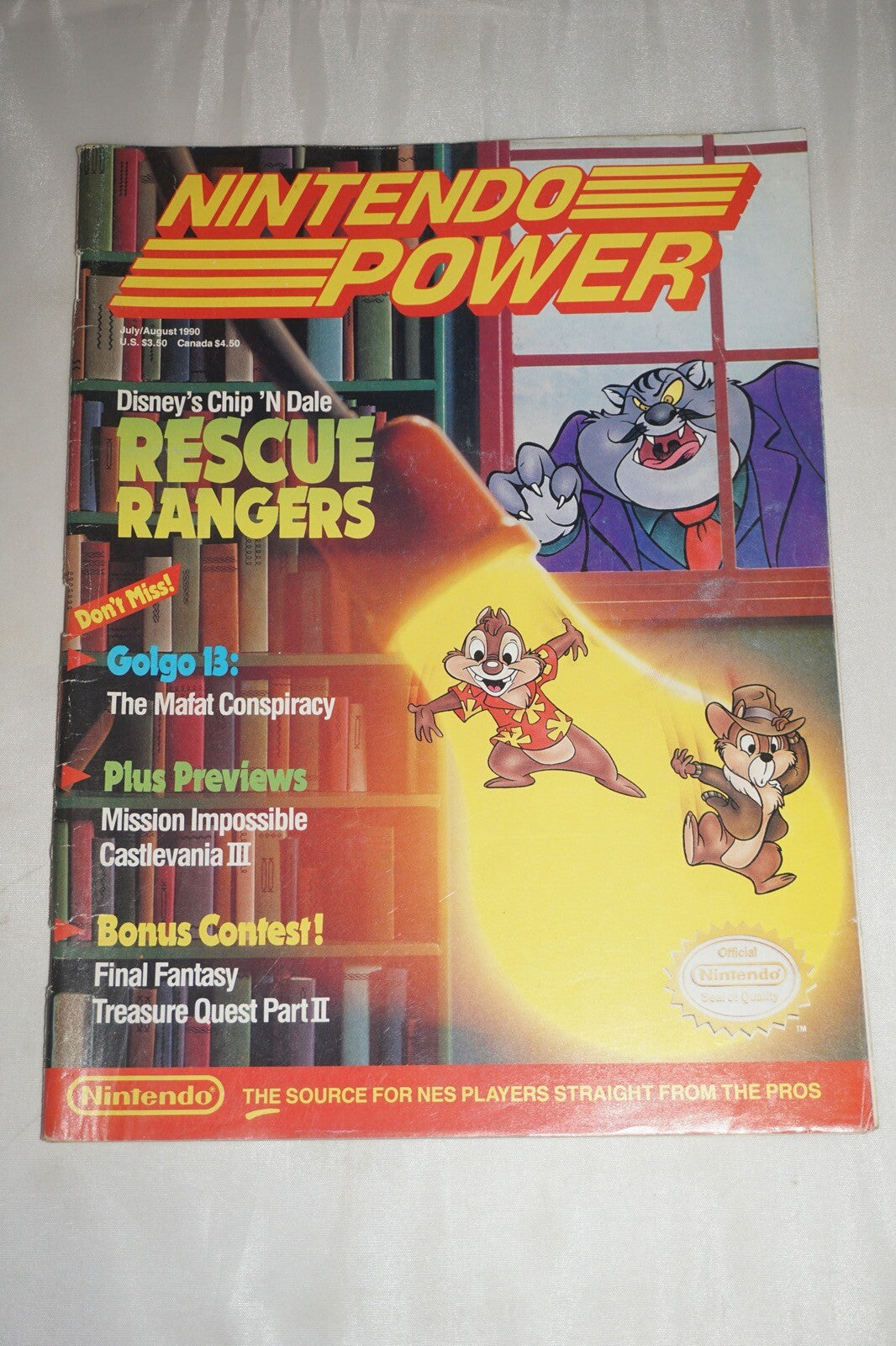 July/August 1990 Chip N Dale Nintendo Power Magazine #2 Poster