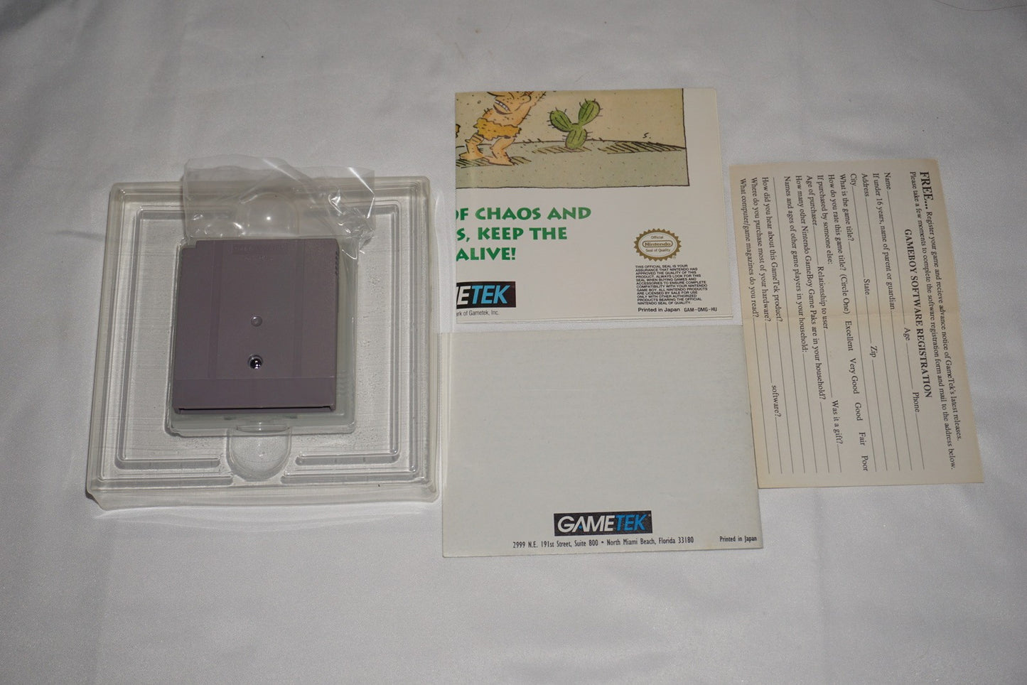 Humans (Nintendo Game Boy) Complete in Box w/ Poster CIB