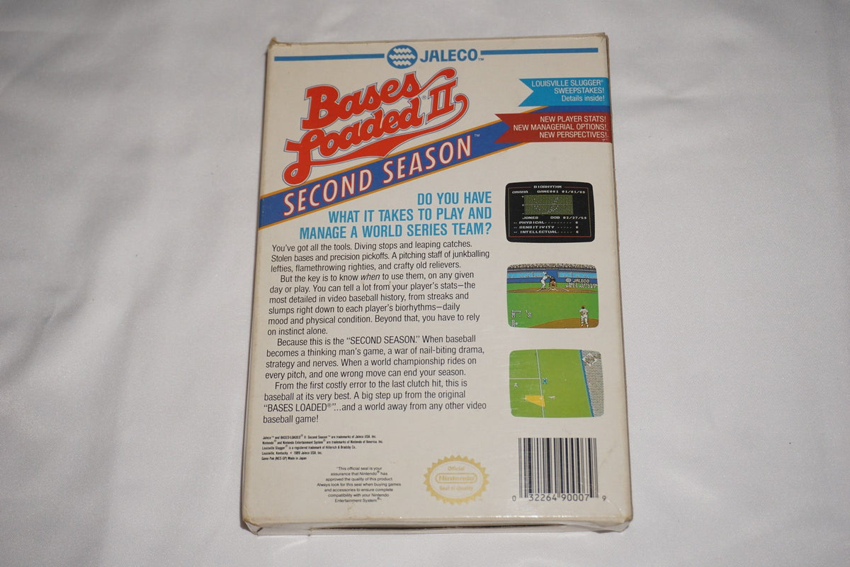 Bases Loaded II: Second Season 2 (Nintendo NES) Complete in Box CIB