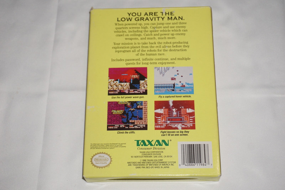 Low G Man (Nintendo NES) Complete in Box w/ Reg Card CIB
