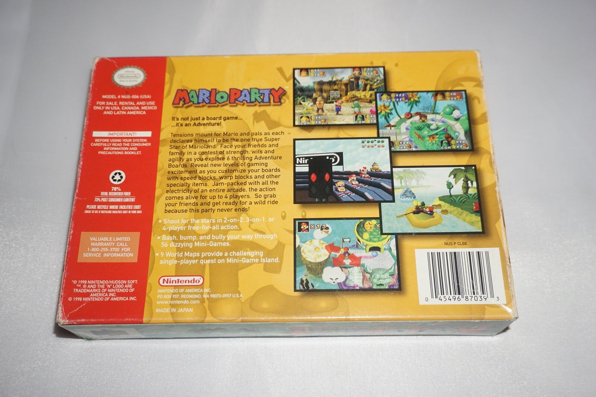 Mario Party 1 (Nintendo 64 N64) Complete in Box CIB
