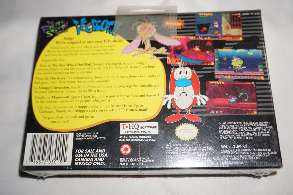 Ren & Stimpy Show Veediots (Super Nintendo SNES) NEW Sealed