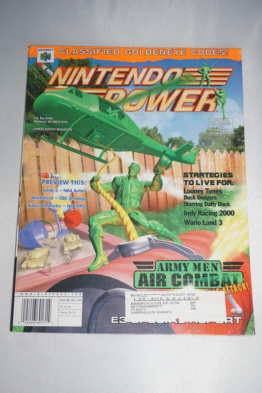Nintendo Power Vol 133 Army Men Air Combat Magazine #1 Poster Comic NM