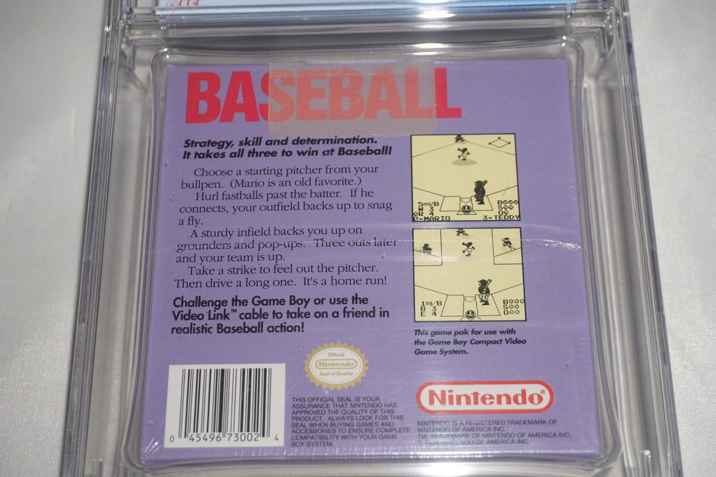 Baseball (Nintendo Game Boy Gameboy) CGC 9.8 A+ NEW Sealed