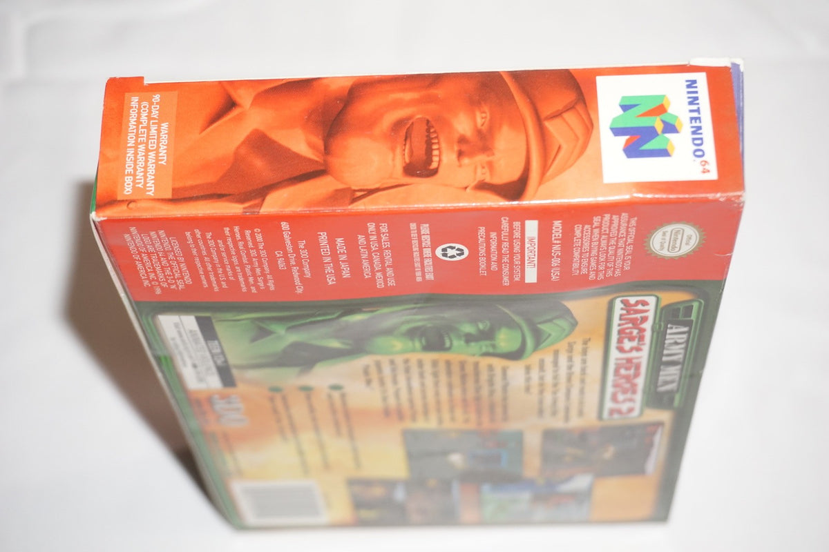 Army Men Sarge's Heroes 2 (Nintendo 64 N64) Complete in Box CIB
