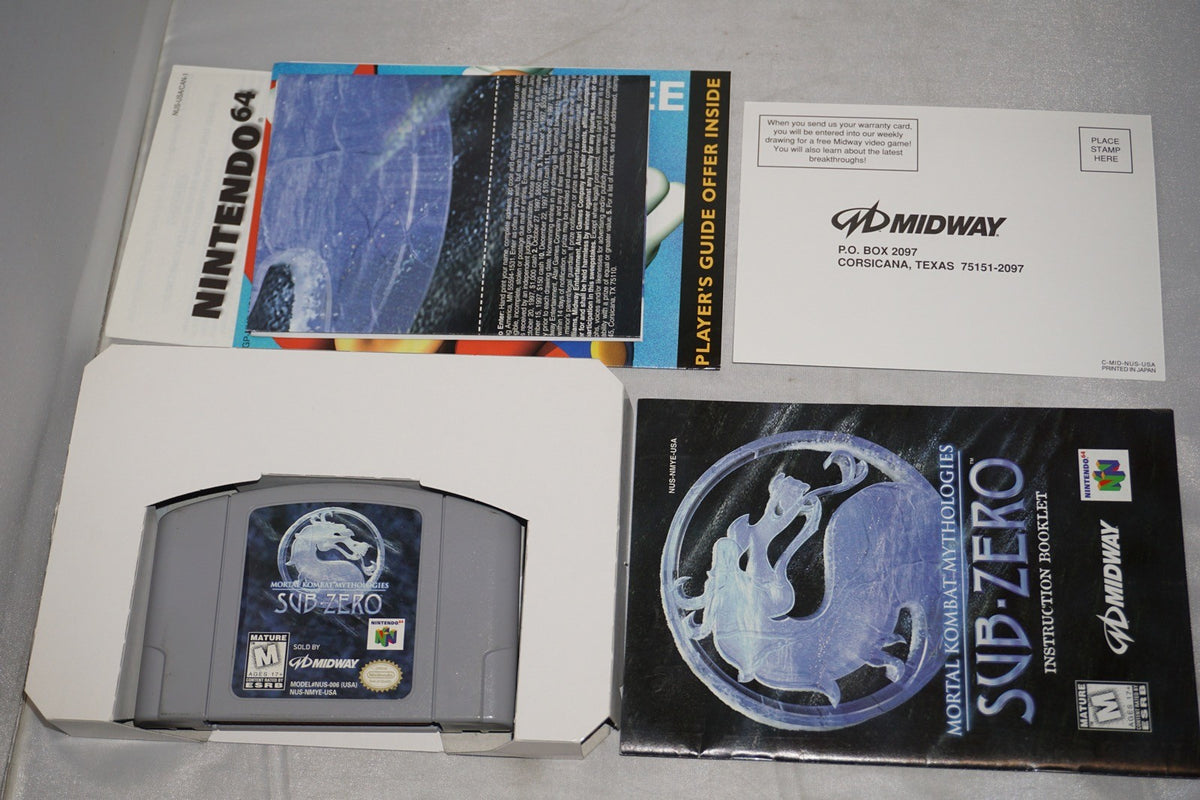 Mortal Kombat Mythologies Sub-Zero (Nintendo 64 N64) Complete Poster Reg CIB