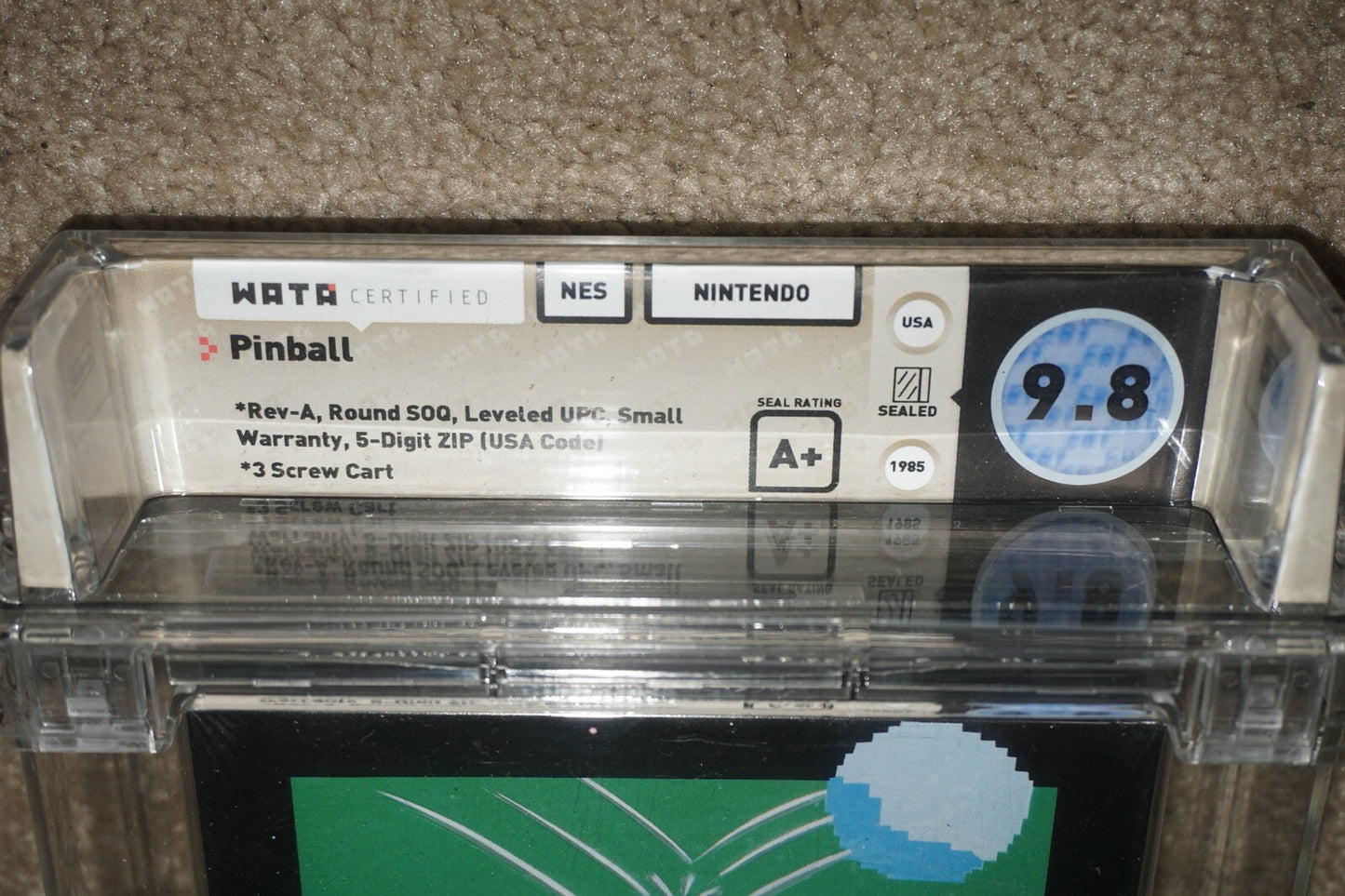 Pinball (Nintendo NES) WATA 9.8 A+ NEW Factory Sealed Round Seal