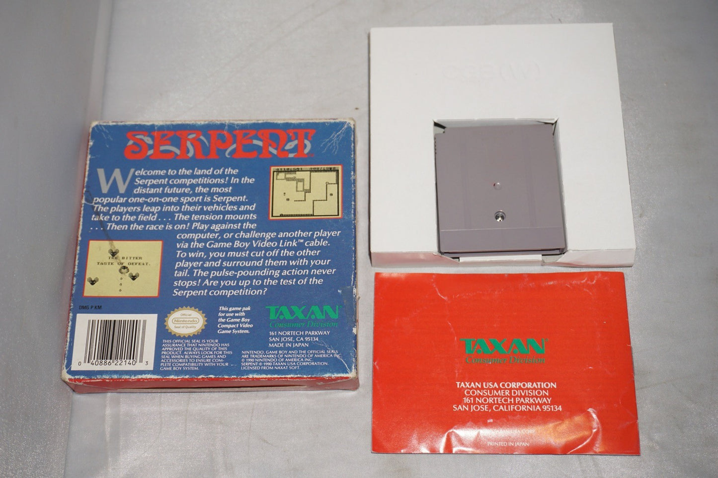Serpent (Nintendo Gameboy Game Boy GB) Complete CIB Authentic