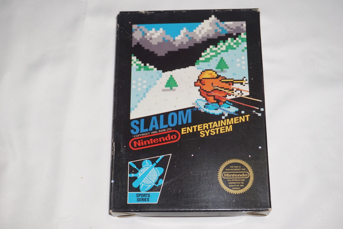 Slalom Hangtab 5 Screw (Nintendo NES) Complete in Box CIB