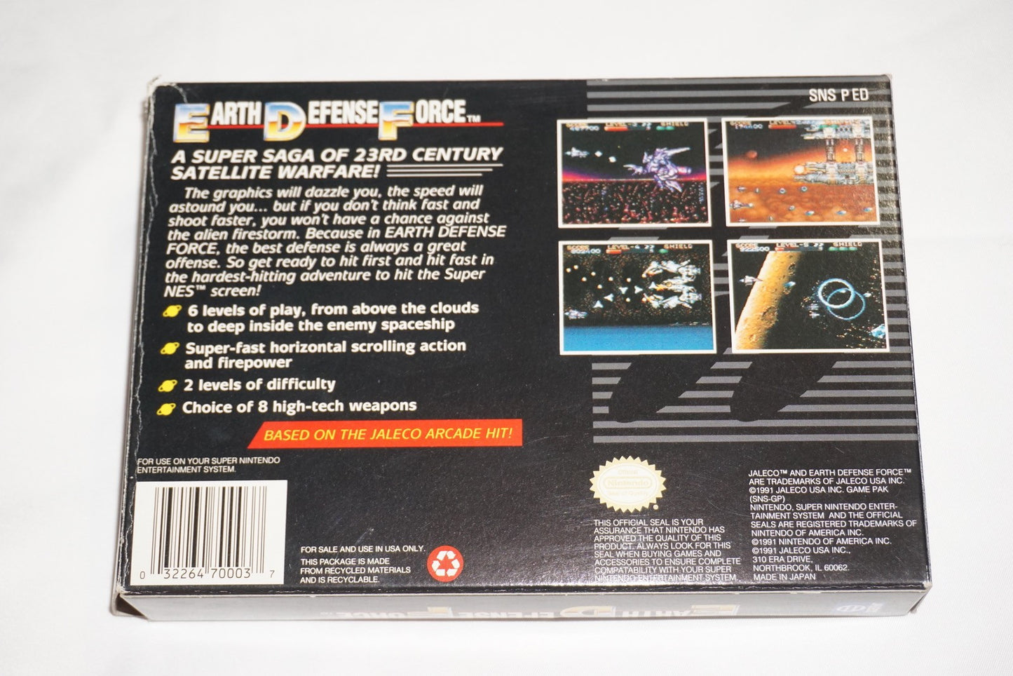 Earth Defense Force (Super Nintendo SNES) Complete in Box CIB