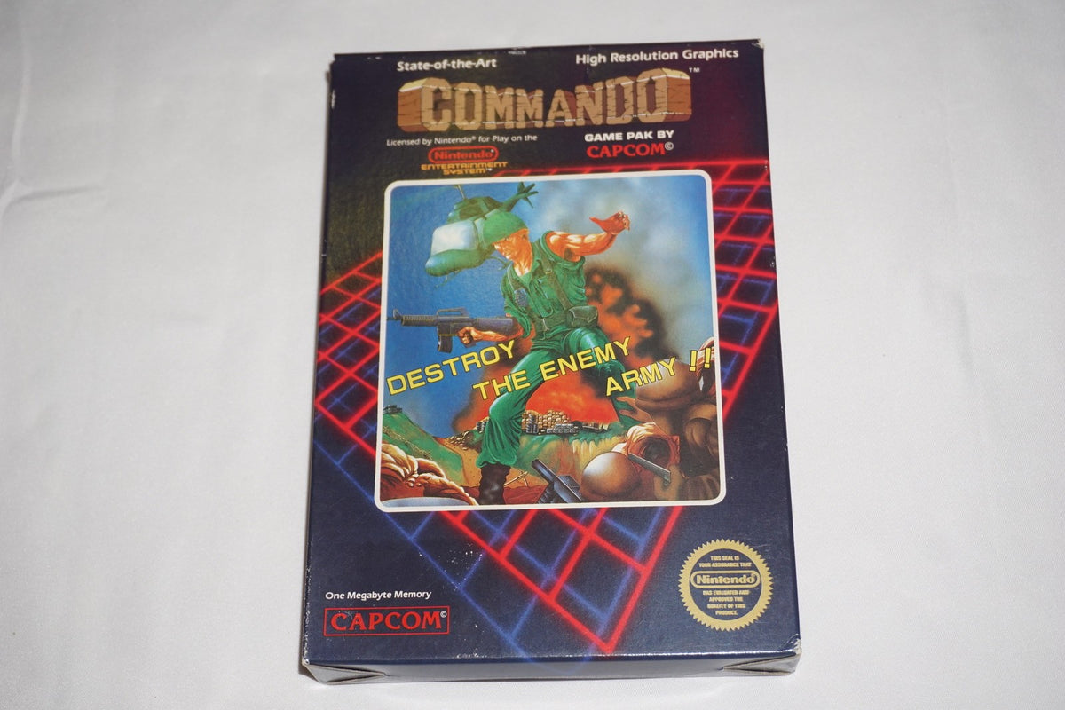 Commando Hangtab (Nintendo NES) Complete in Box w/ Poster CIB