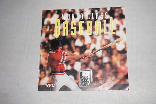 World Class Baseball  (Turbo Grafx 16 Turbografx tg16) Manual ONLY NO GAME