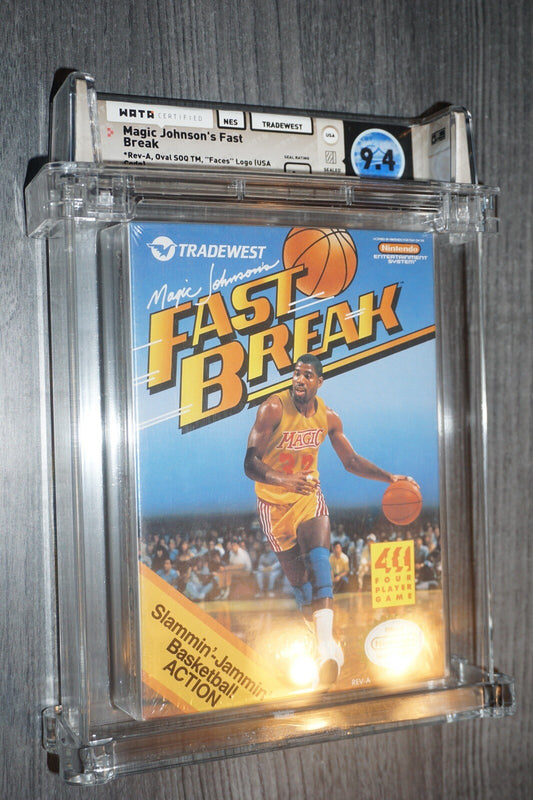 Magic Johnson's Fast Break (Nintendo NES) WATA 9.4 A+ NEW Factory Sealed