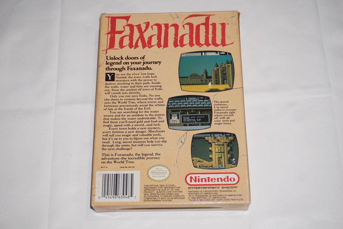 Faxanadu (Nintendo NES) Complete in Box CIB