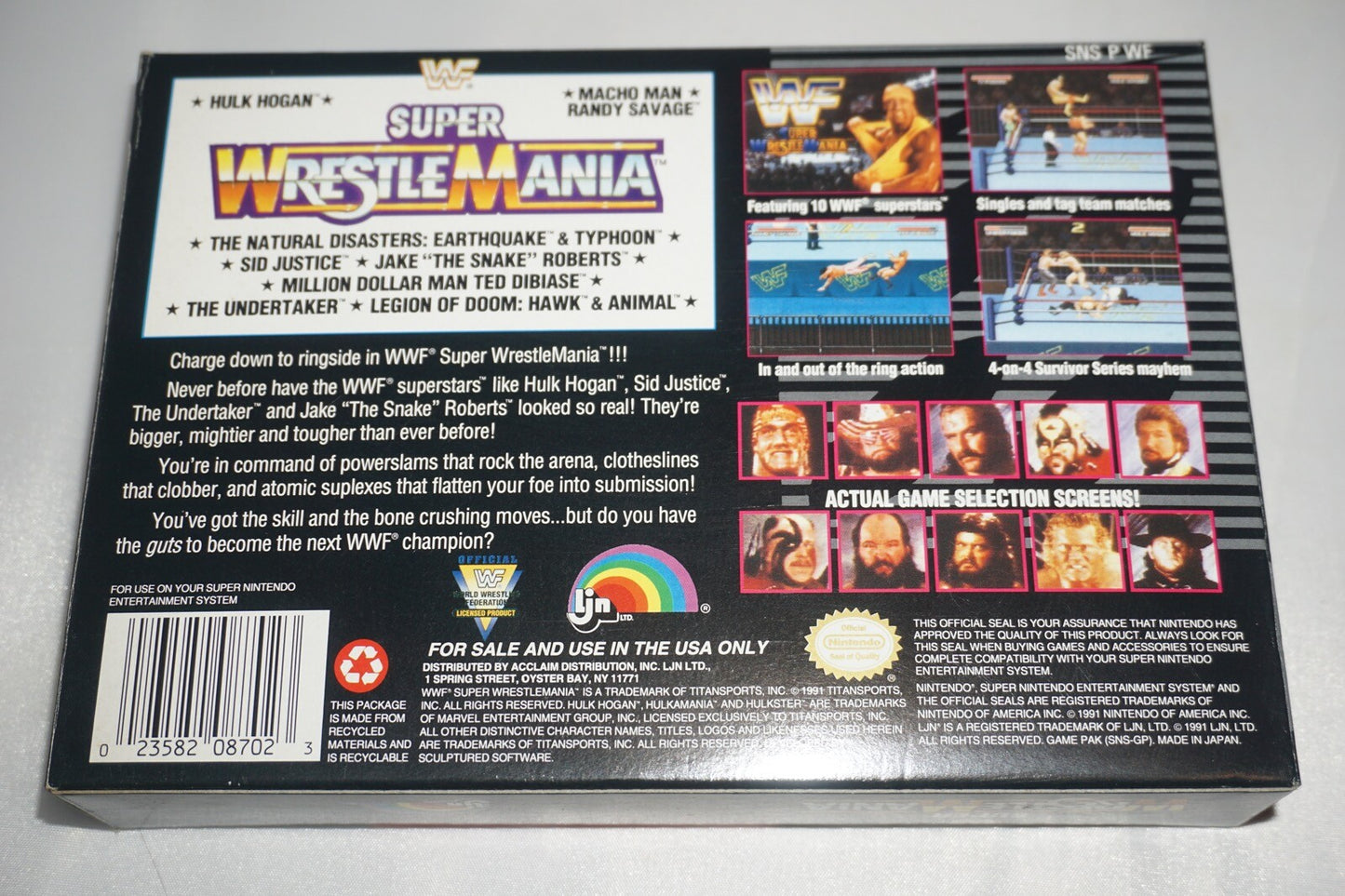WWF Super Wrestlemania MIJ (Super Nintendo SNES) Complete in Box CIB NEAR MINT