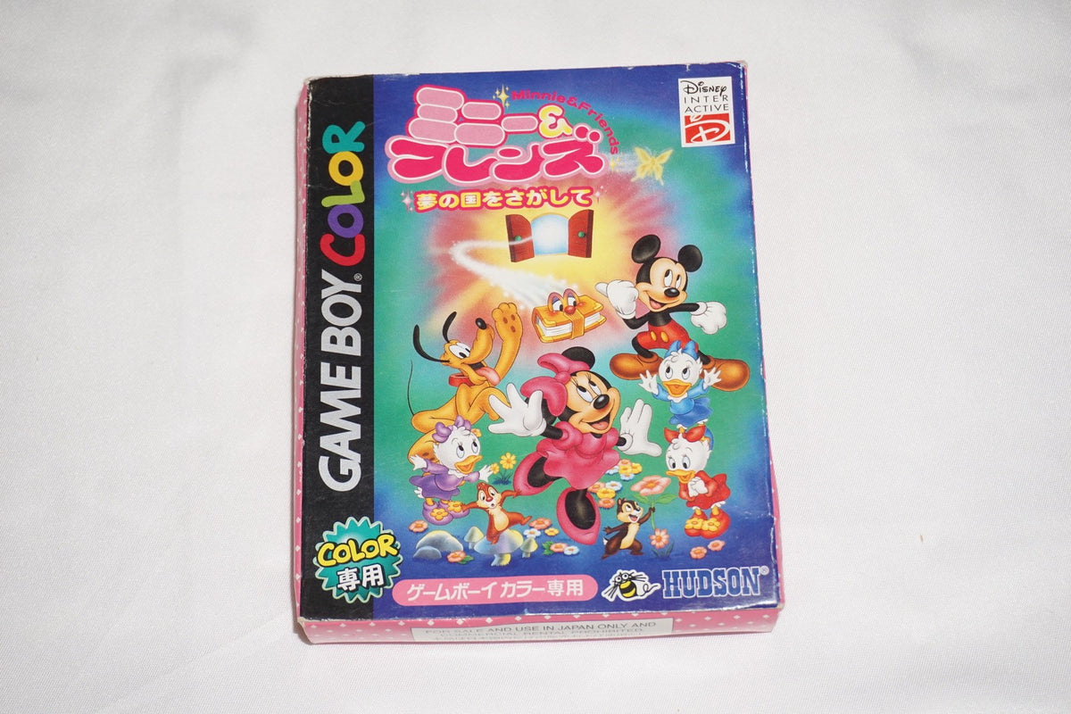 Minnie & Friends Yumenokuni (Game Boy Color GameBoy) Complete in Box CIB Japan