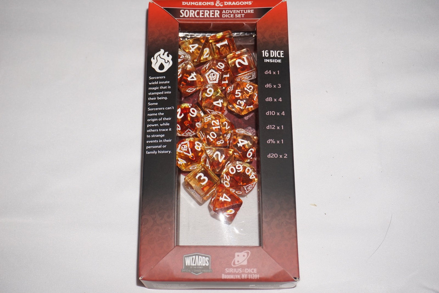 Sorcerer Adventure Dice Set D&D Dungeons & Dragons NEW