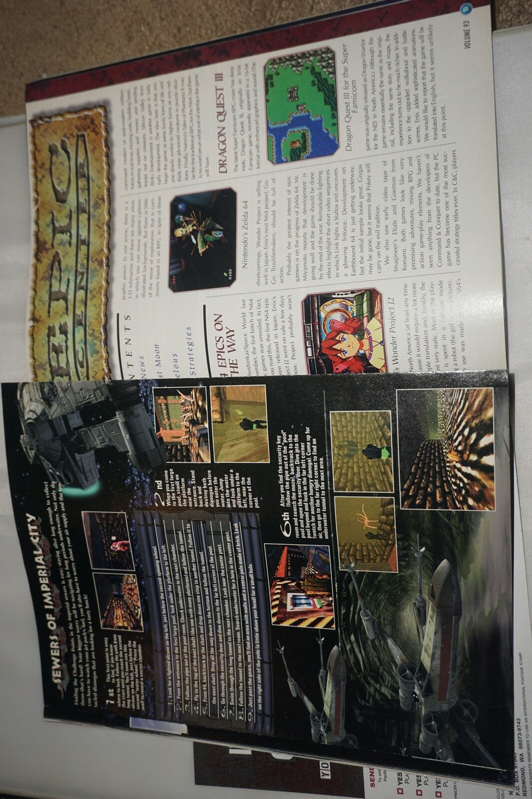 Nintendo Power Vol 93 Mario Kart 64 Magazine #3 Poster