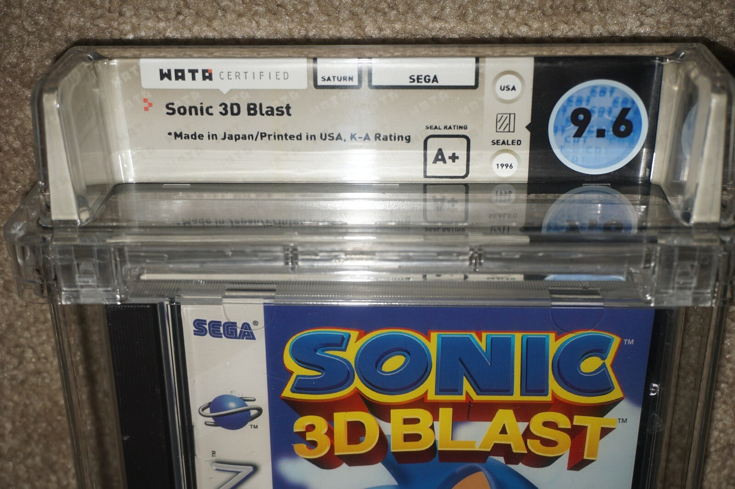 Sonic 3d Blast (Sega Saturn) WATA 9.6 A+ NEW Factory Sealed