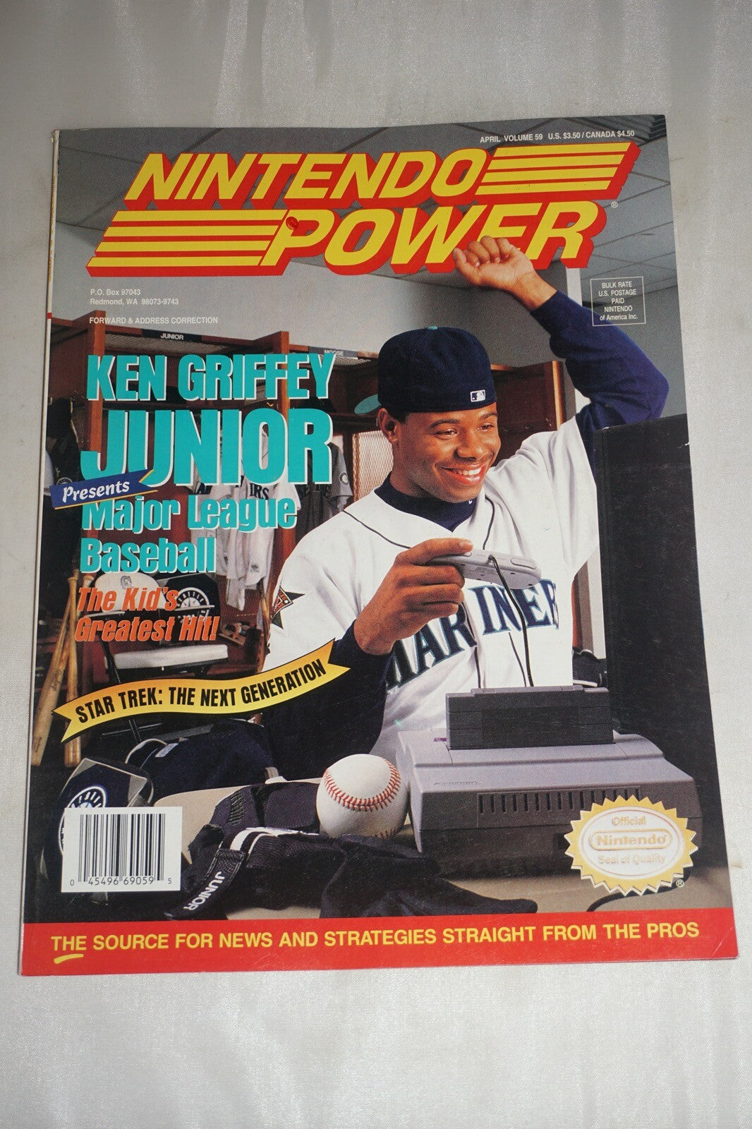 Nintendo Power Vol 59 Ken Griffey Junior Baseball Magazine #1 Poster NM