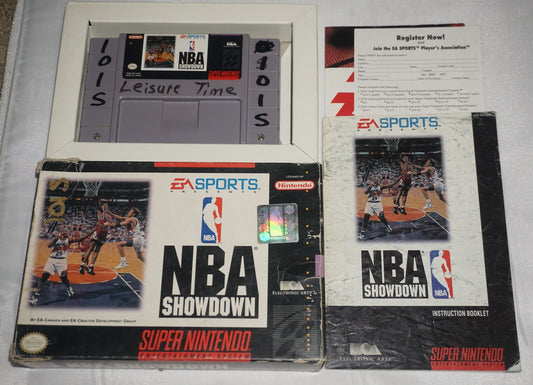 Nba Showdown (Super Nintendo SNES) Complete in Box w/ Reg Poster CIB