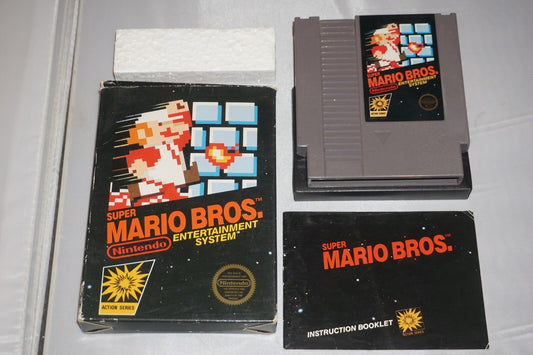 Super Mario Bros HANGTAB (Nintendo NES) Complete in Box CIB #3