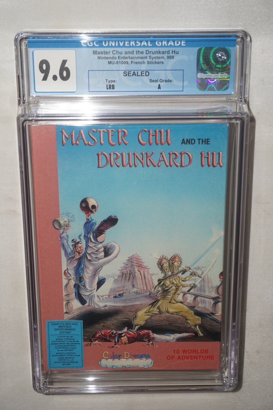 Master Chu and the Drunkard Hu (Nintendo NES) CGC 9.6 A NEW Sealed