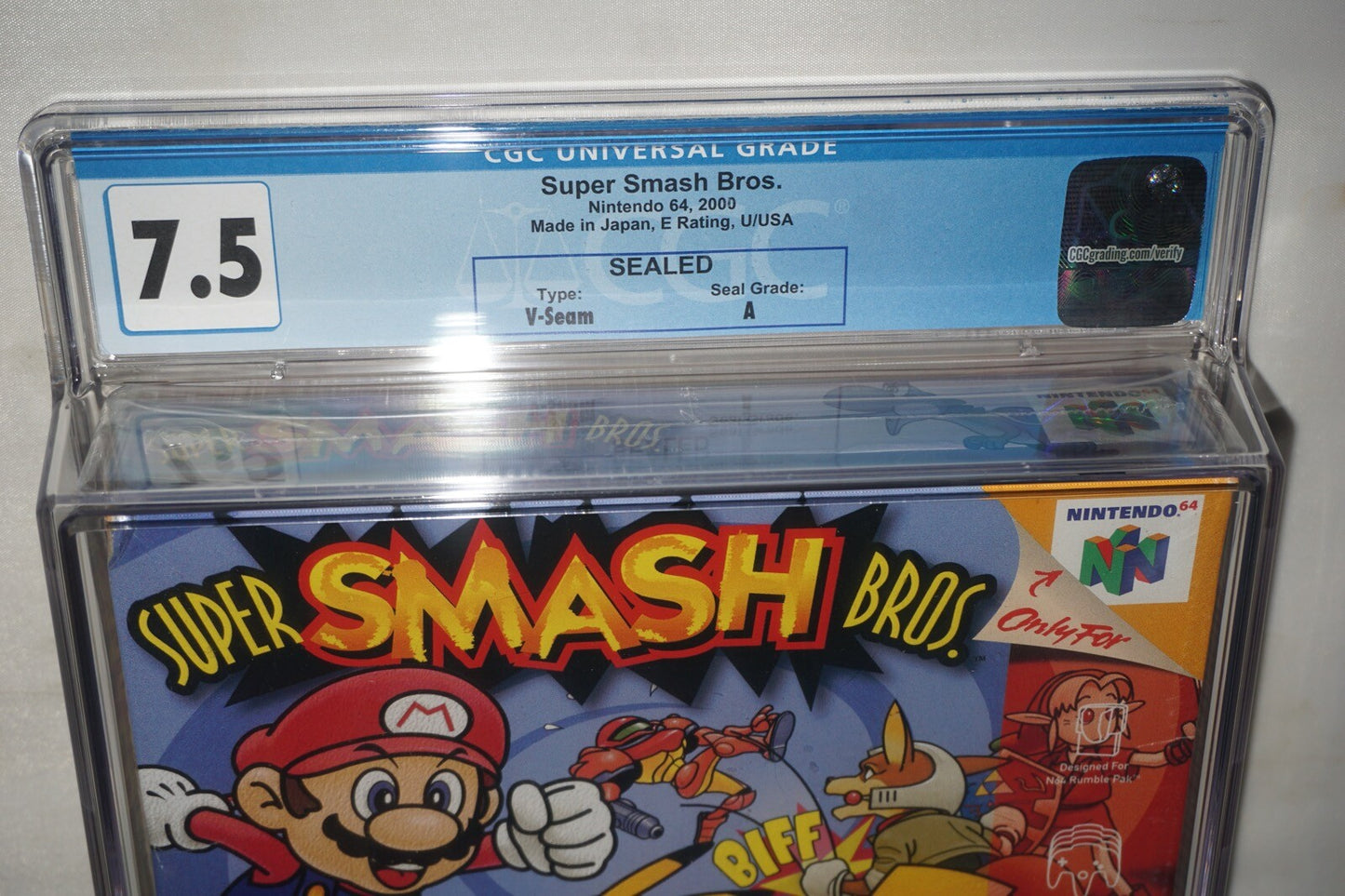 Super Smash Bros (Nintendo 64 N64) CGC 7.5 A NEW Sealed