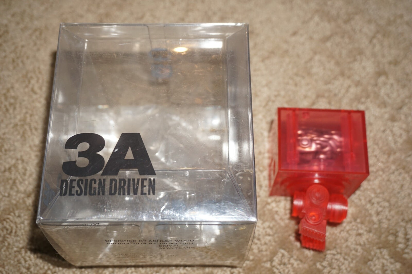 3A 3ago Square Brain Box Orange 3" Figure