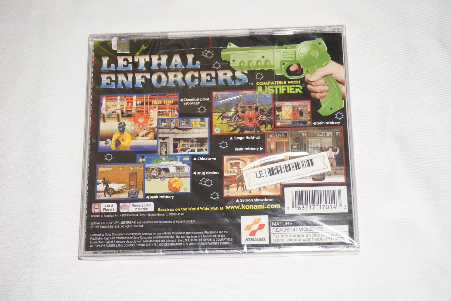Lethal Enforcers I & II 1 2 (Sony Playstation 1 ps1) NEW Sealed