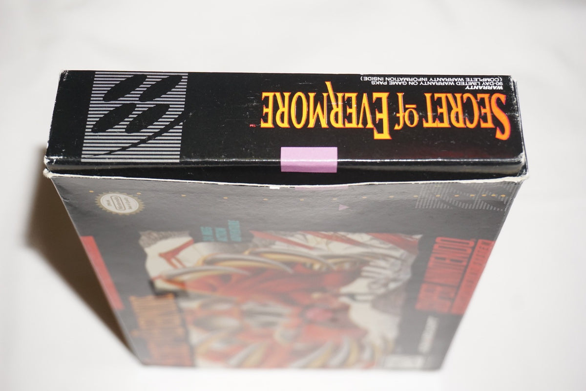 Secret of Evermore (Super Nintendo SNES) Complete in Box w/ Reg & Chart CIB