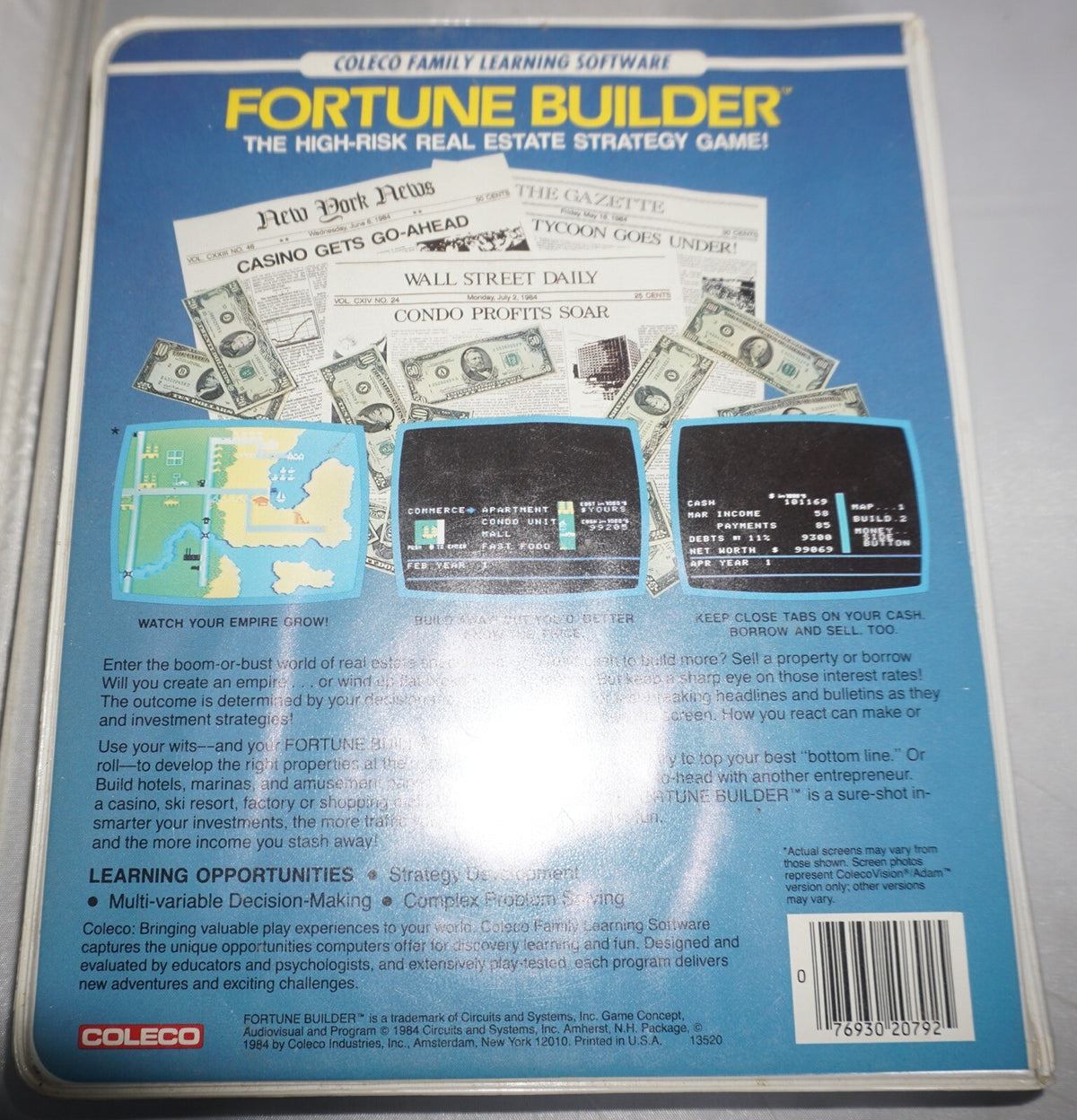 Fortune Builder (Colecovision) Complete In Box