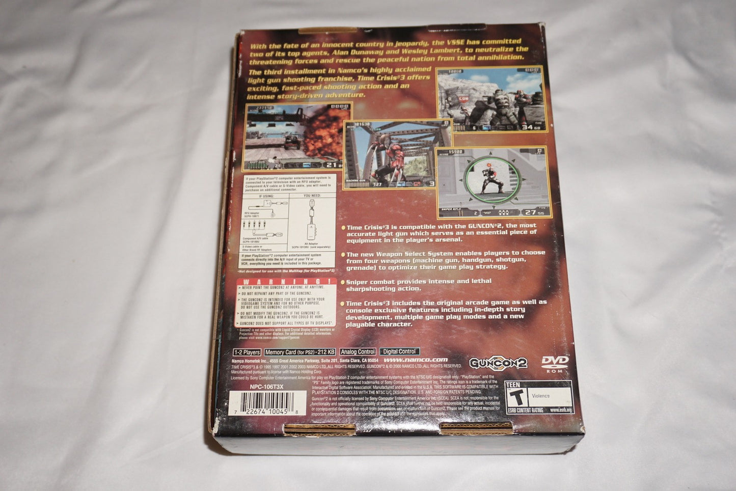Time Crisis 3 Guncon Bundle (Sony Playstation 2 ps2) NEW Sealed w/ Gun