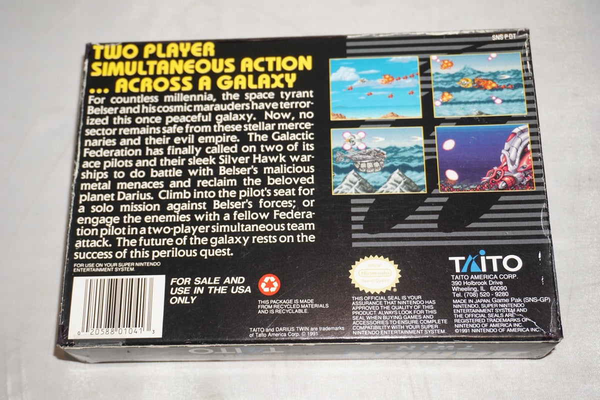 Darius Twin (Super Nintendo SNES) Complete in Box CIB