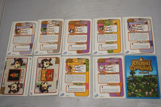 Animal Crossing E Reader Character Cards (Gamecube Advance GBA)