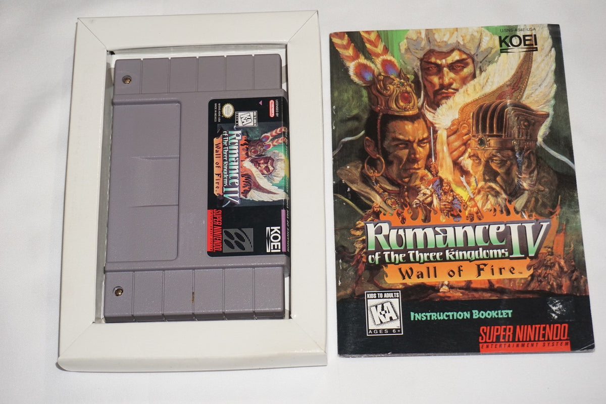 Romance of the Three Kingdoms IV 4 (Super Nintendo SNES) Complete in Box CIB