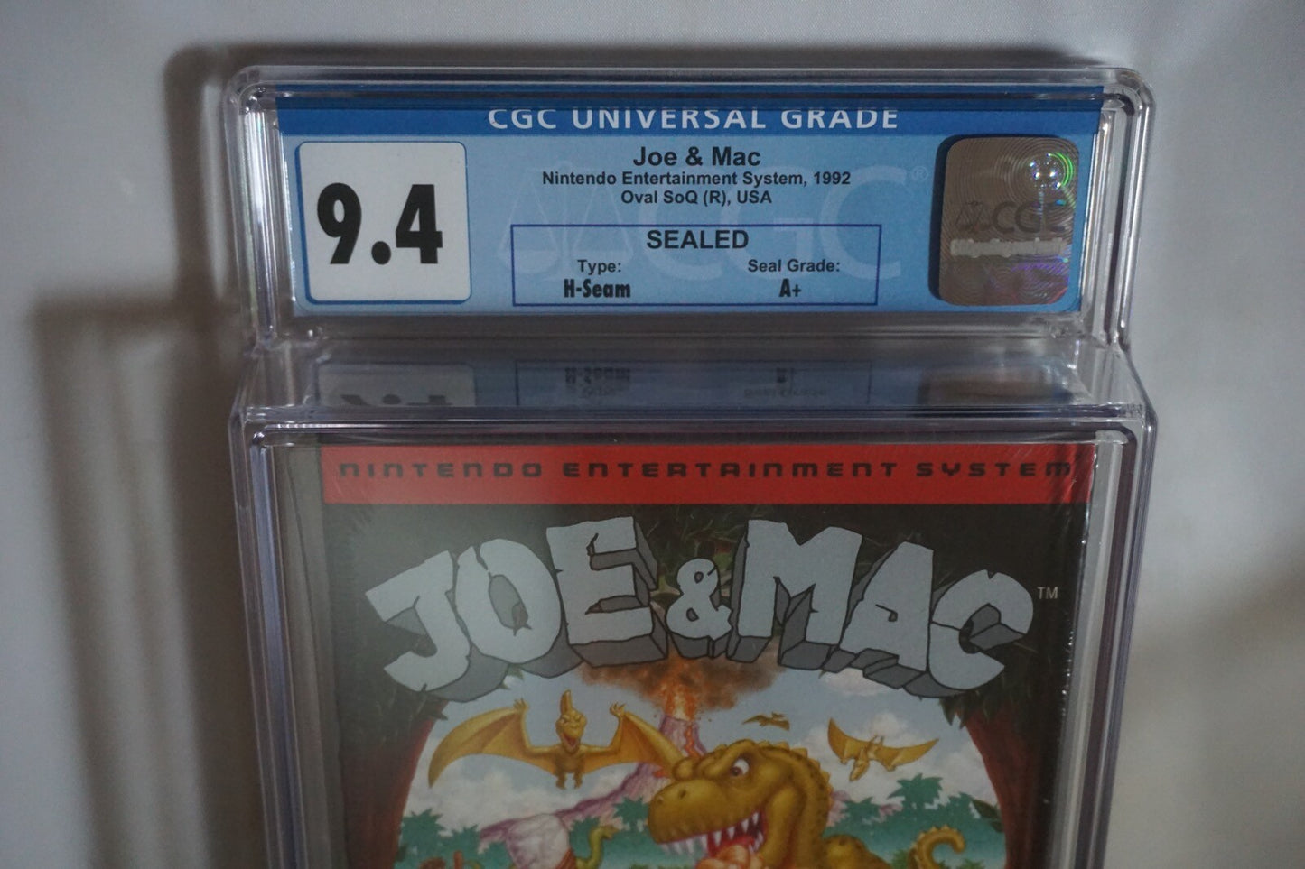 Joe & Mac (Nintendo NES) CGC 9.4 A+ NEW Sealed