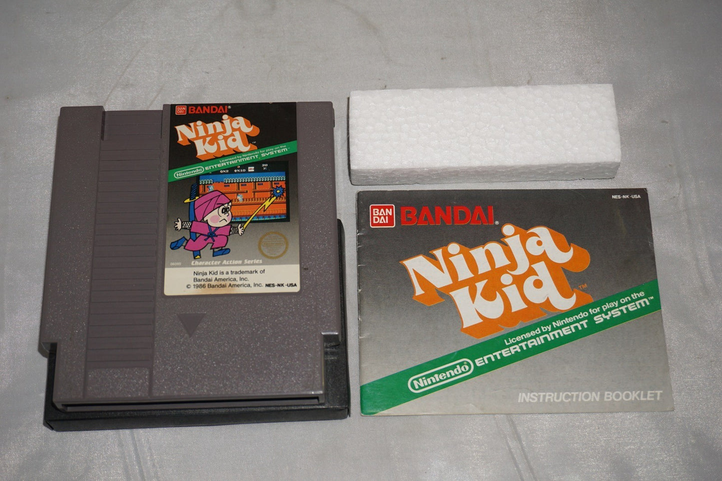 Ninja Kid 5 Screw Hangtab (Nintendo NES) Complete in Box CIB
