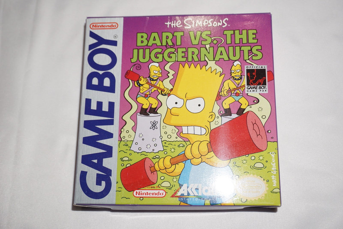 Simpsons Bart vs Juggernauts (Nintendo Game Boy Gameboy) Complete in Box CIB