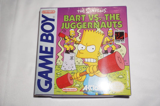 Simpsons Bart vs Juggernauts (Nintendo Game Boy Gameboy) Complete in Box CIB